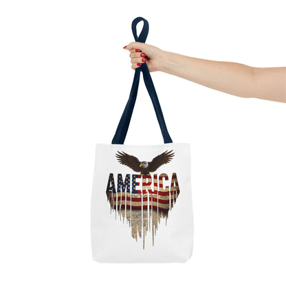 America Eagle Flag Tote Bag – Patriotic USA Canvas Tote