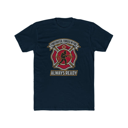 Firefighter Maltese Cross T‑Shirt — "Always Ready" Crew Tee