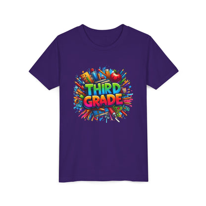 Third Grade Kids' T-Shirt – Colorful School Supplies Back-to-School Tee