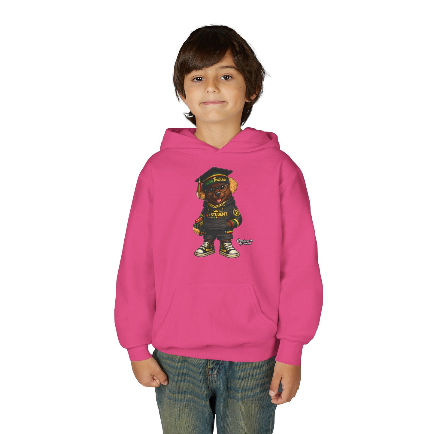 Youth Graduation Bear Hoodie – "Future Student" Cute Cap & Gown Sweatshirt