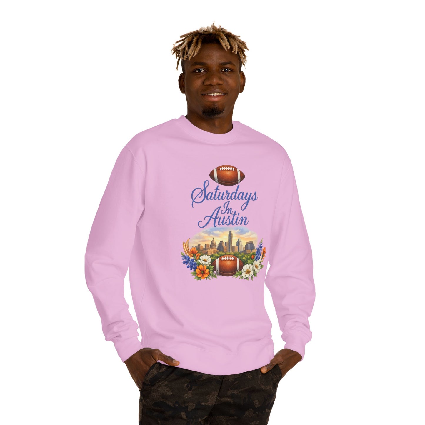 Saturdays in Austin Sweatshirt — Football Skyline Crewneck