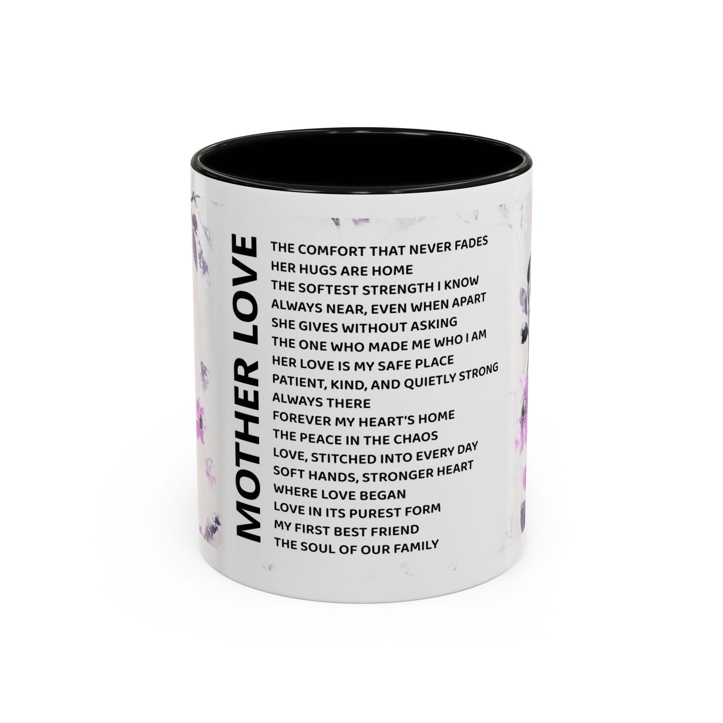 Mother Love Coffee Mug — Floral Poem Tribute (11/15oz)