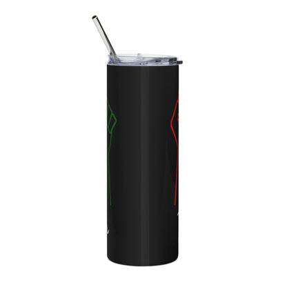 Juneteenth Fist Stainless Tumbler — 20oz Black Insulated Cup