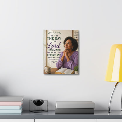 Stretched Canvas - "This Is The Day The Lord Has Made" Inspirational Psalm 118:24 Wall Art