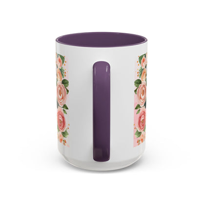 Mom Floral Accent Coffee Mug – Pink Mother's Day Gift (11/15oz)