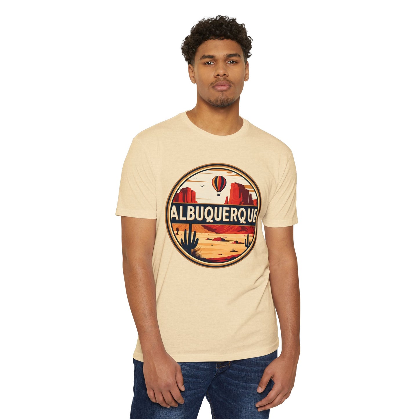Albuquerque Desert Retro T-Shirt — Vintage Hot Air Balloon Southwest Travel Tee