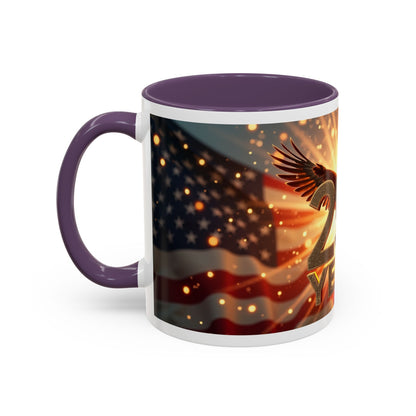 250 Years Commemorative Coffee Mug — Patriotic Eagle & American Flag Accent (11/15oz)