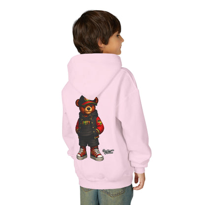 Youth Bear Hoodie — Streetwear Teddy Bear Graphic Pullover