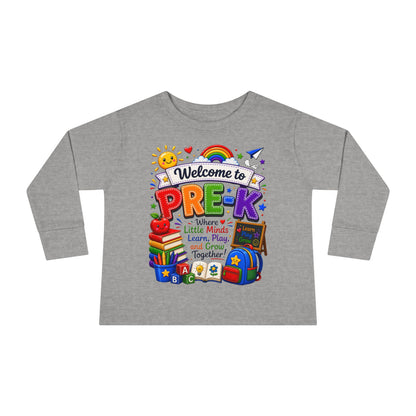 Welcome to Pre-K Toddler Long Sleeve Tee — Cute Back-to-School Preschool Shirt