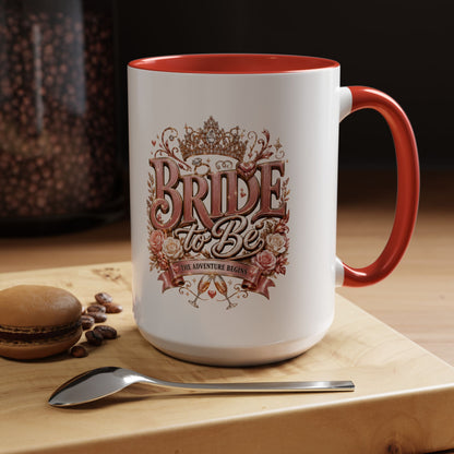 Bride to Be Coffee Mug — Floral Bridal Accent Mug (11/15oz)