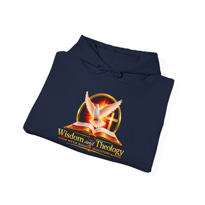 Wisdom and Theology Hoodie – Dove & Book Christian Faith Sweatshirt