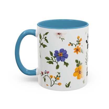 Floral "Her Love Is the Quiet Strength" Accent Coffee Mug — Inspirational Mother's Day Gift