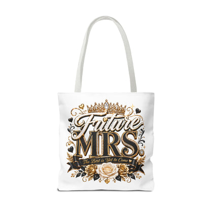 Future Mrs. Tote Bag — Bridal Bachelorette Gift Bag with Gold Crown Design