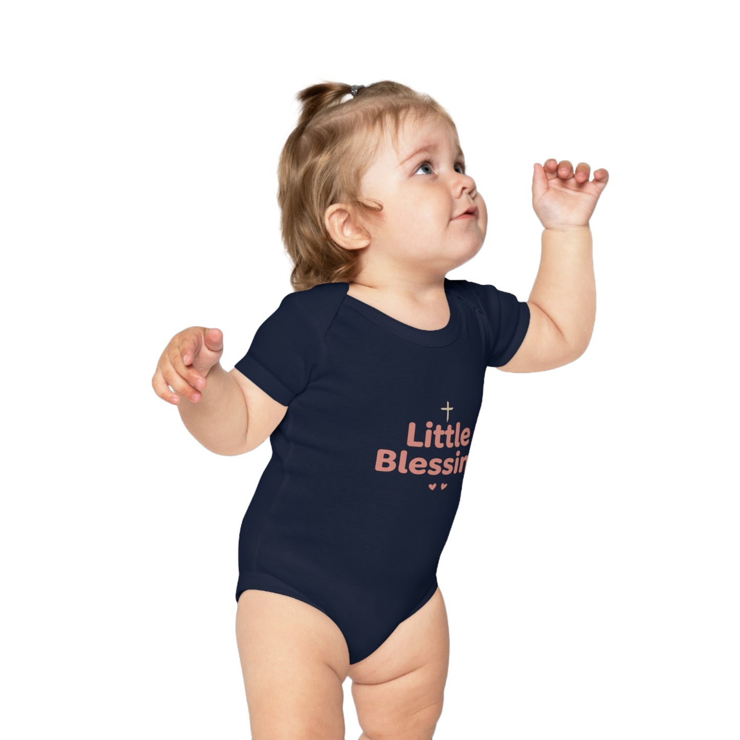 Baby Bodysuit - "Little Blessing" Combed Cotton Infant Onesie