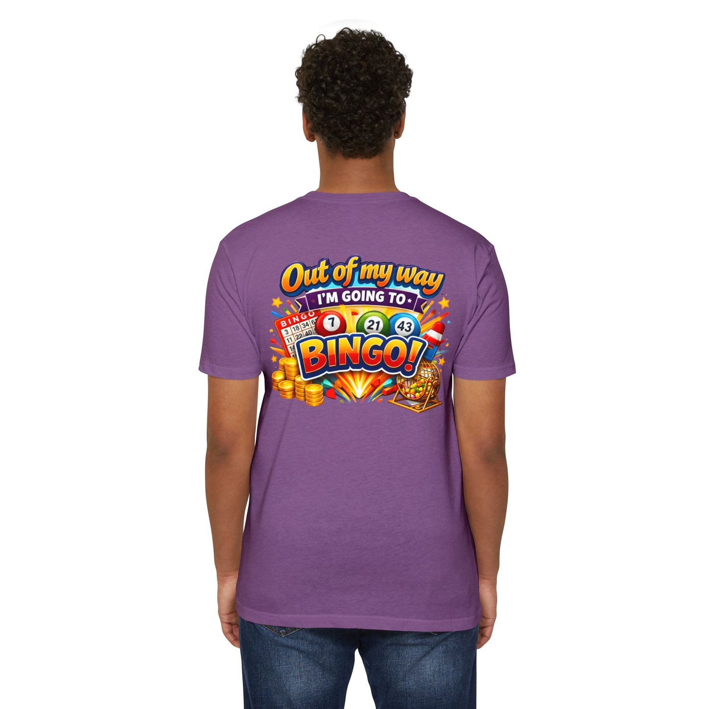 Bingo Enthusiast T-Shirt — "Out of My Way I'm Going to Bingo!" Graphic Tee