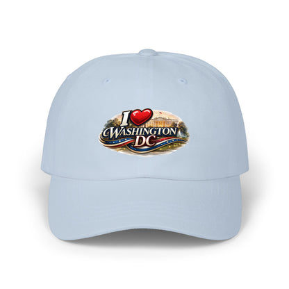 Washington DC Dad Cap – "I  Washington DC" Embroidered Travel Baseball Hat