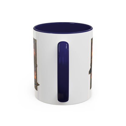 New York Skyline Accent Coffee Mug — Empire State Sunset Scene (11/15oz)