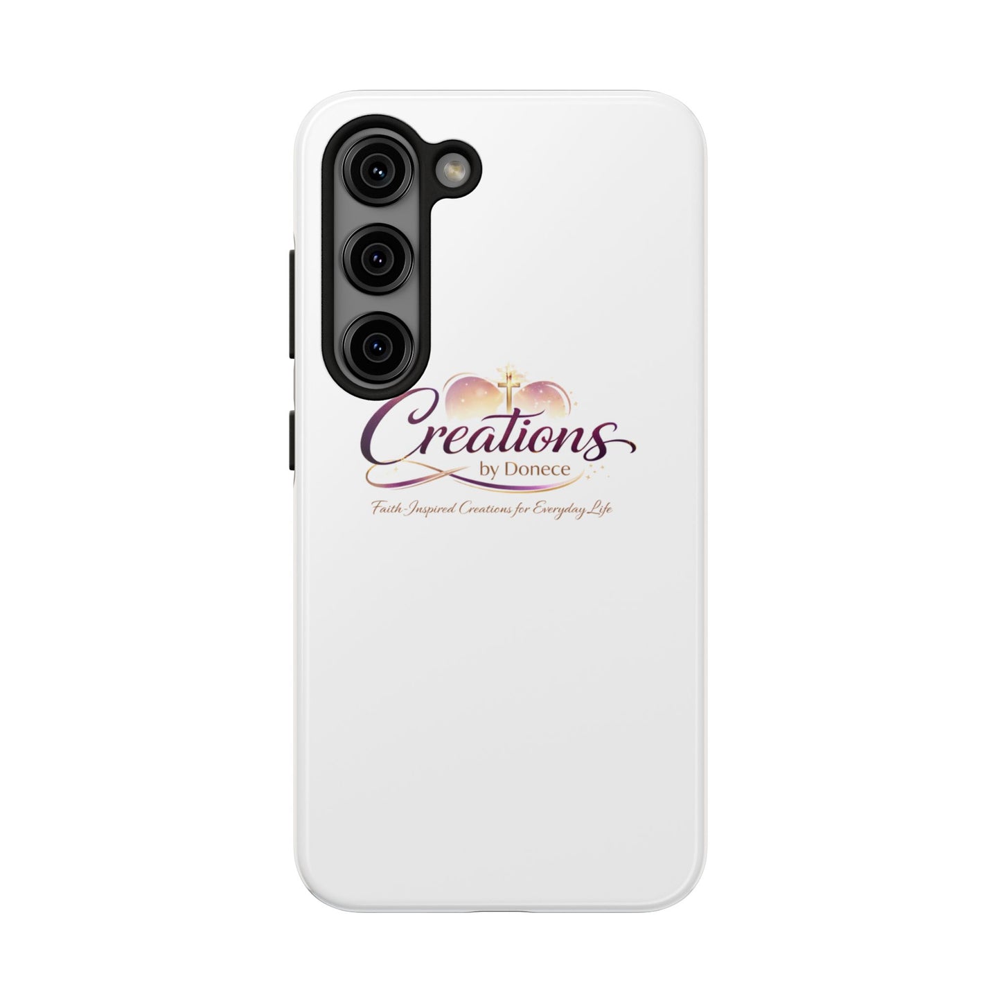 Tough Phone Case - "Creations by Donece" Logo Protective Cover