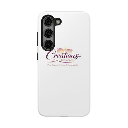 Tough Phone Case - "Creations by Donece" Logo Protective Cover