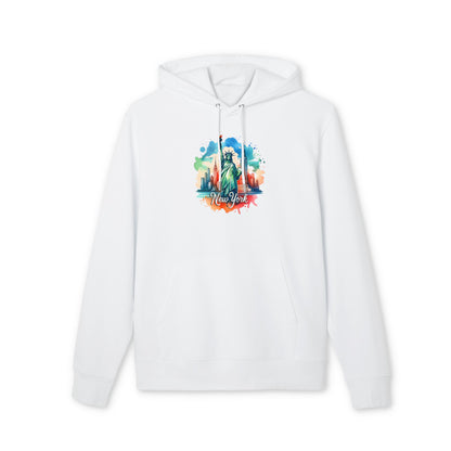 New York Watercolor Statue of Liberty Hoodie