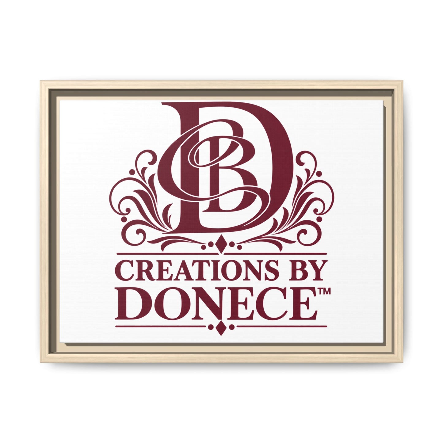 Framed Matte Canvas — Creations By Donece Logo Wall Art