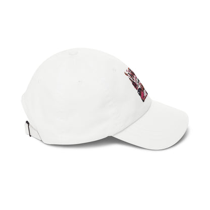 Emo Retro Graphic Dad Cap – "Louder Than Words" Pink Collage Hat