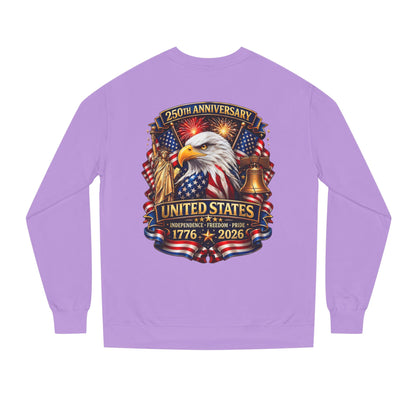 250th Anniversary United States Crewneck Sweatshirt — Eagle & American Flag 1776–2026