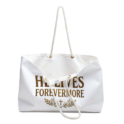 He Lives Forevermore Weekender Bag – Christian Easter Religious Travel Tote
