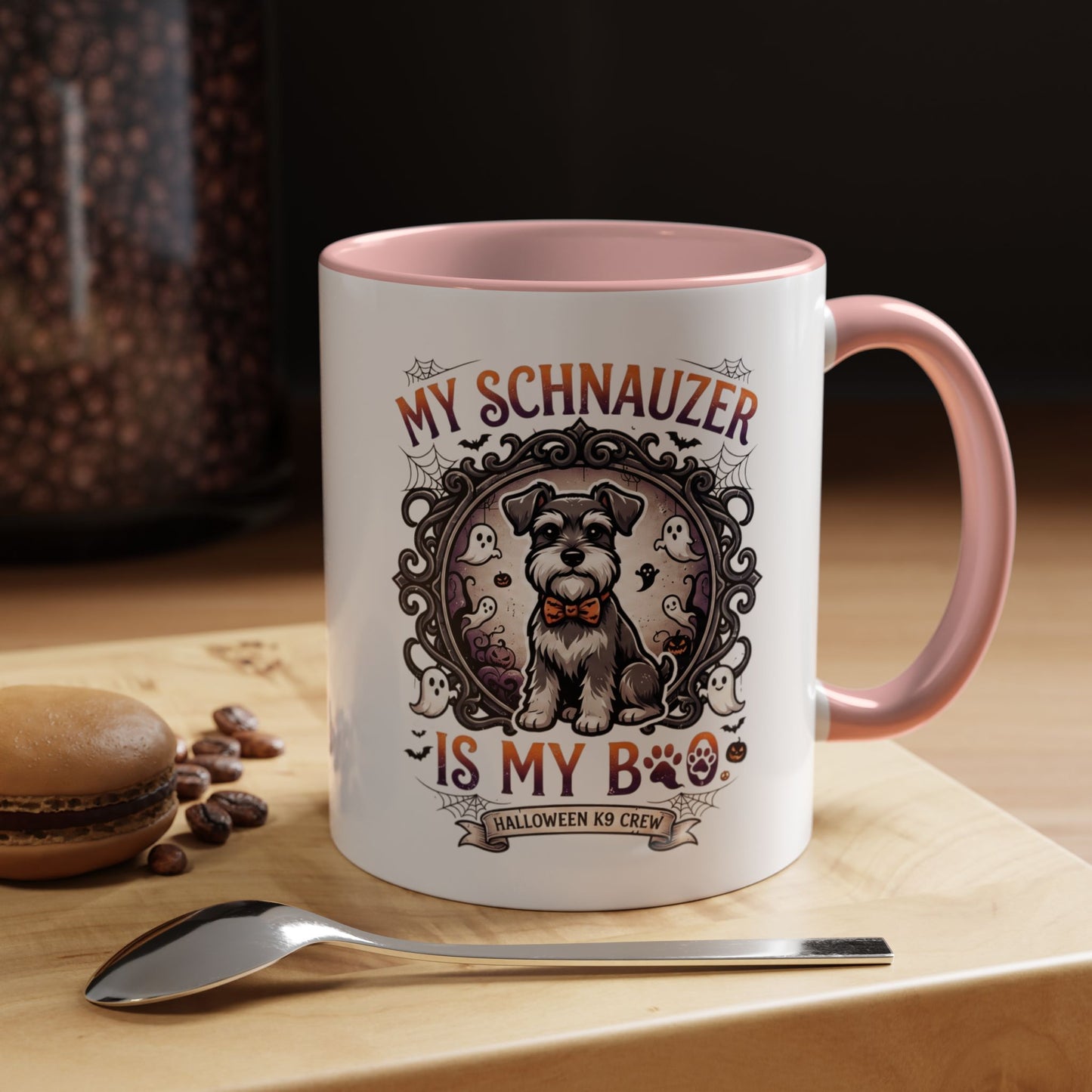 My Schnauzer Is My Boo Coffee Mug — Halloween Dog Lover Accent Mug