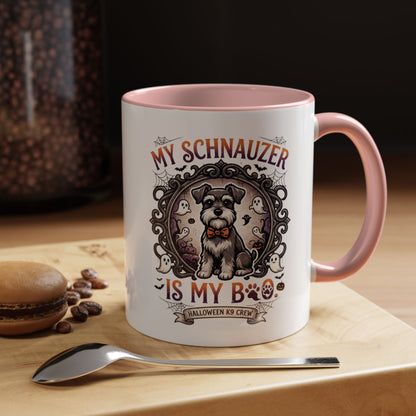 My Schnauzer Is My Boo Coffee Mug — Halloween Dog Lover Accent Mug