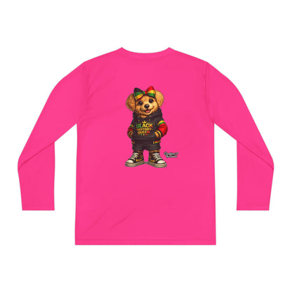 Youth Long Sleeve Tee — Rasta Bear 'Black History' Graphic