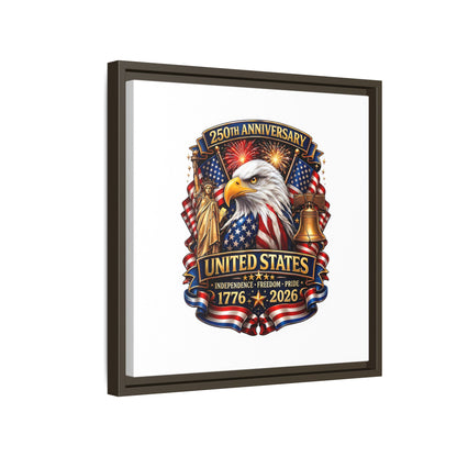 250th Anniversary United States Framed Canvas - Patriotic Eagle 1776–2026