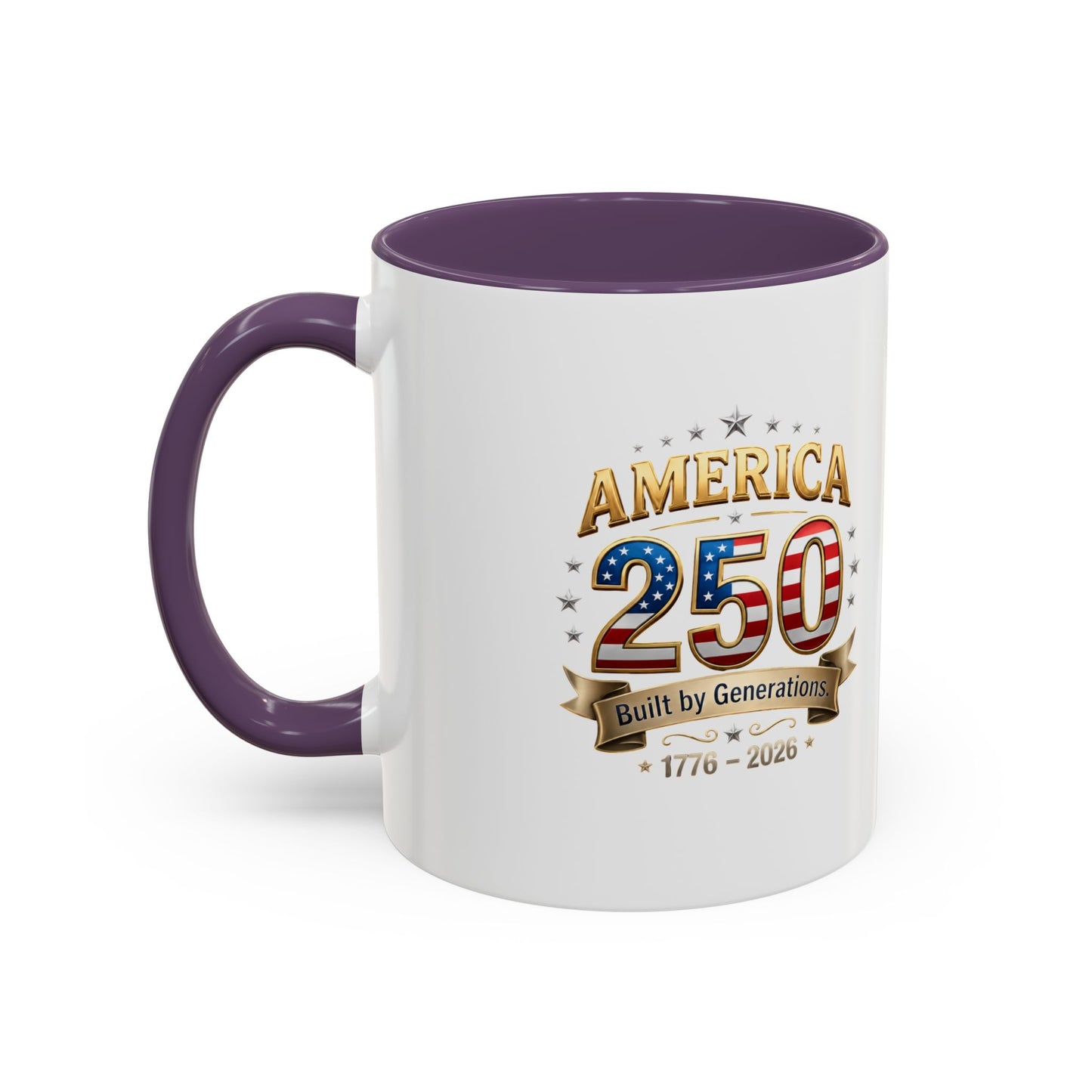 America 250 Coffee Mug — Patriotic 1776–2026 Anniversary Accent Mug