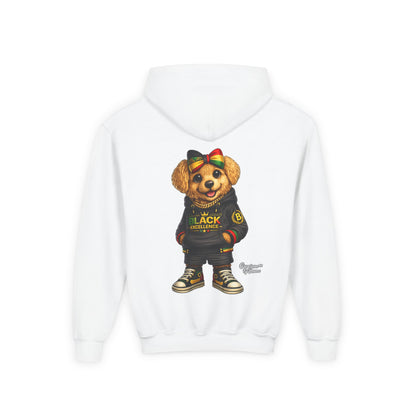 Youth Hoodie — Black Excellence Bear Graphic Sweatshirt (Kids)
