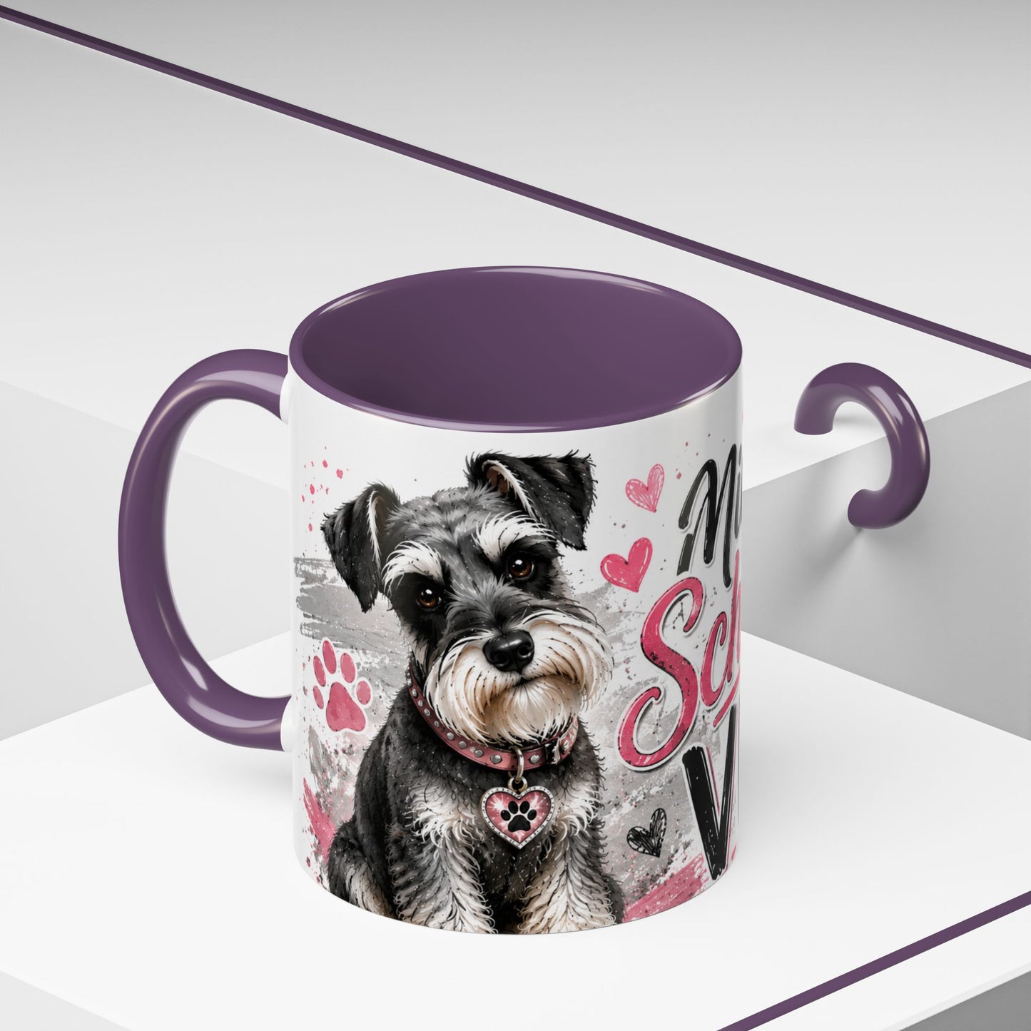 Miniature Schnauzer Vibes Accent Coffee Mug – 11/15oz