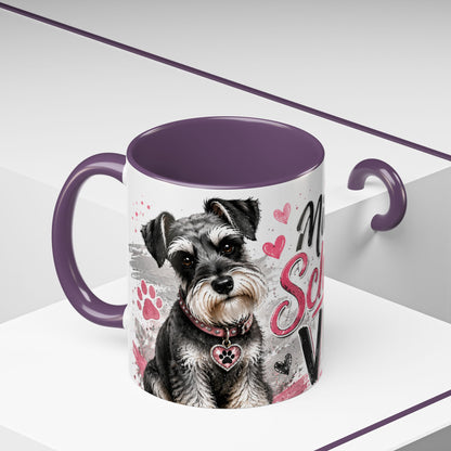 Miniature Schnauzer Vibes Accent Coffee Mug – 11/15oz