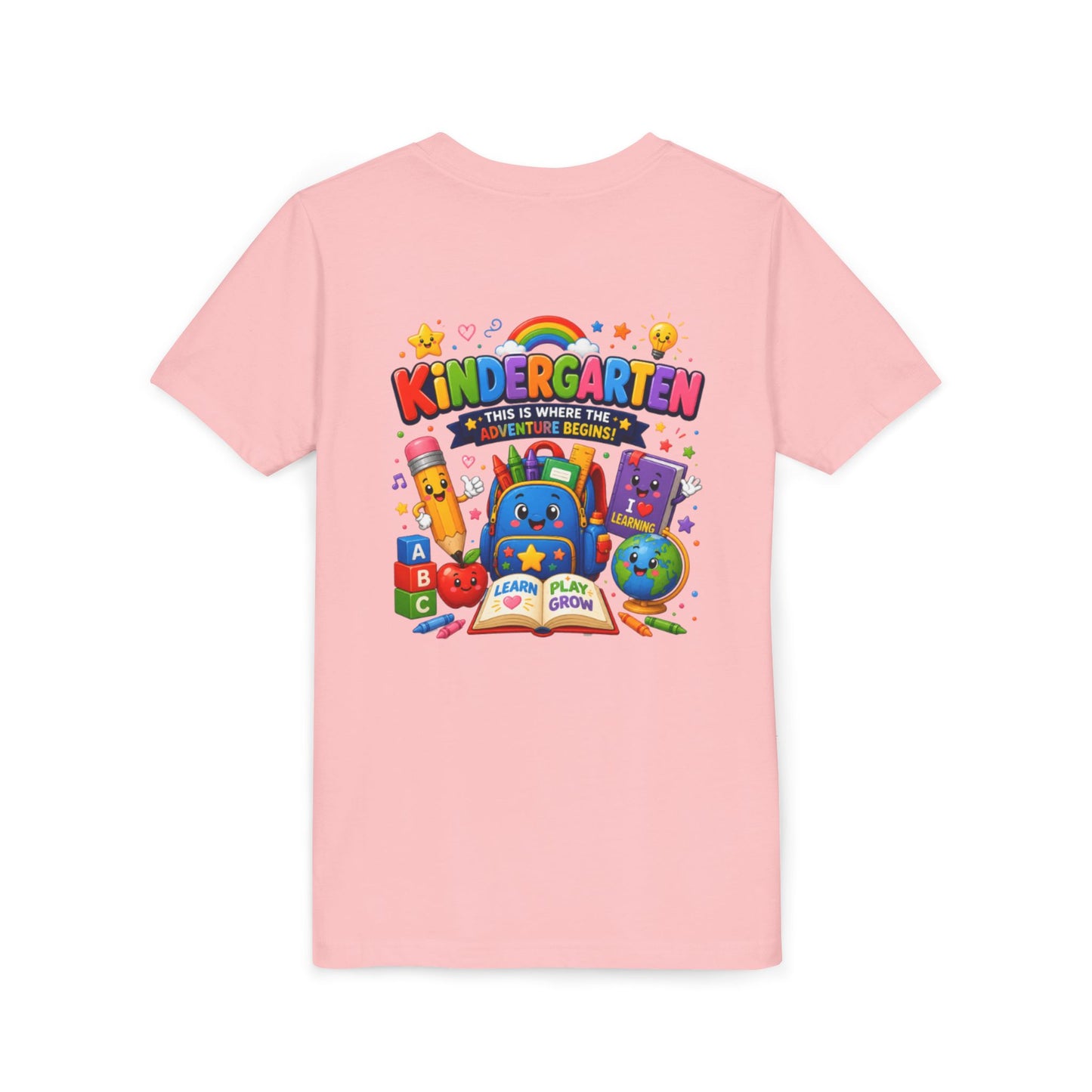 Kindergarten Kids T‑Shirt — 'Kindergarten: This Is Where the Fun Begins' Colorful Back-to-School Tee