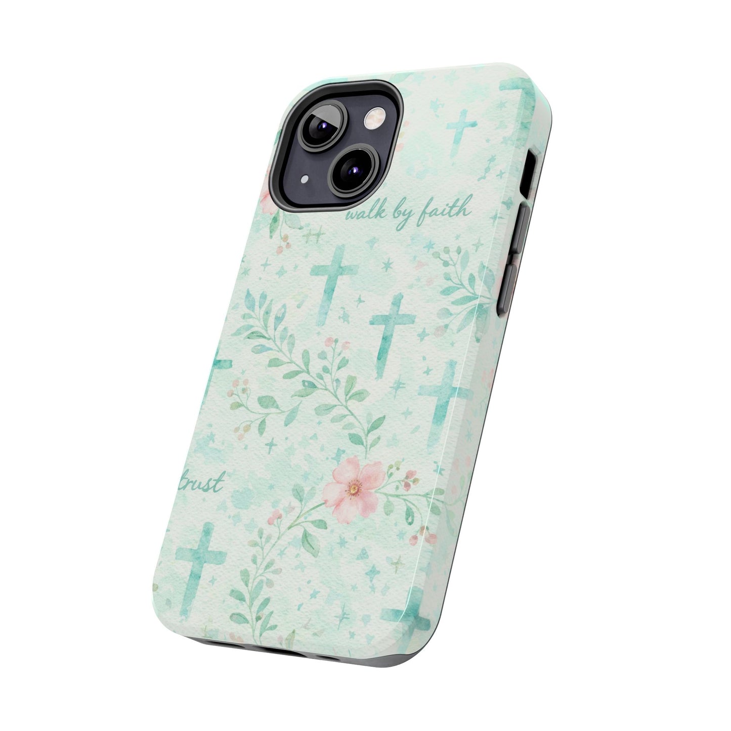 Walk By Faith Phone Case | Christian floral iPhone Case