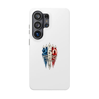 50 Years Patriotic iPhone Case — American Flag Anniversary Magnetic Impact-Resistant Case