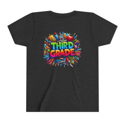 Third Grade Kids' T-Shirt – Colorful School Supplies Back-to-School Tee