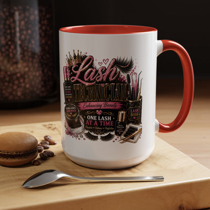 Lash Technician Coffee Mug — "Lash Technician: One Lash at a Time" Accent Mug