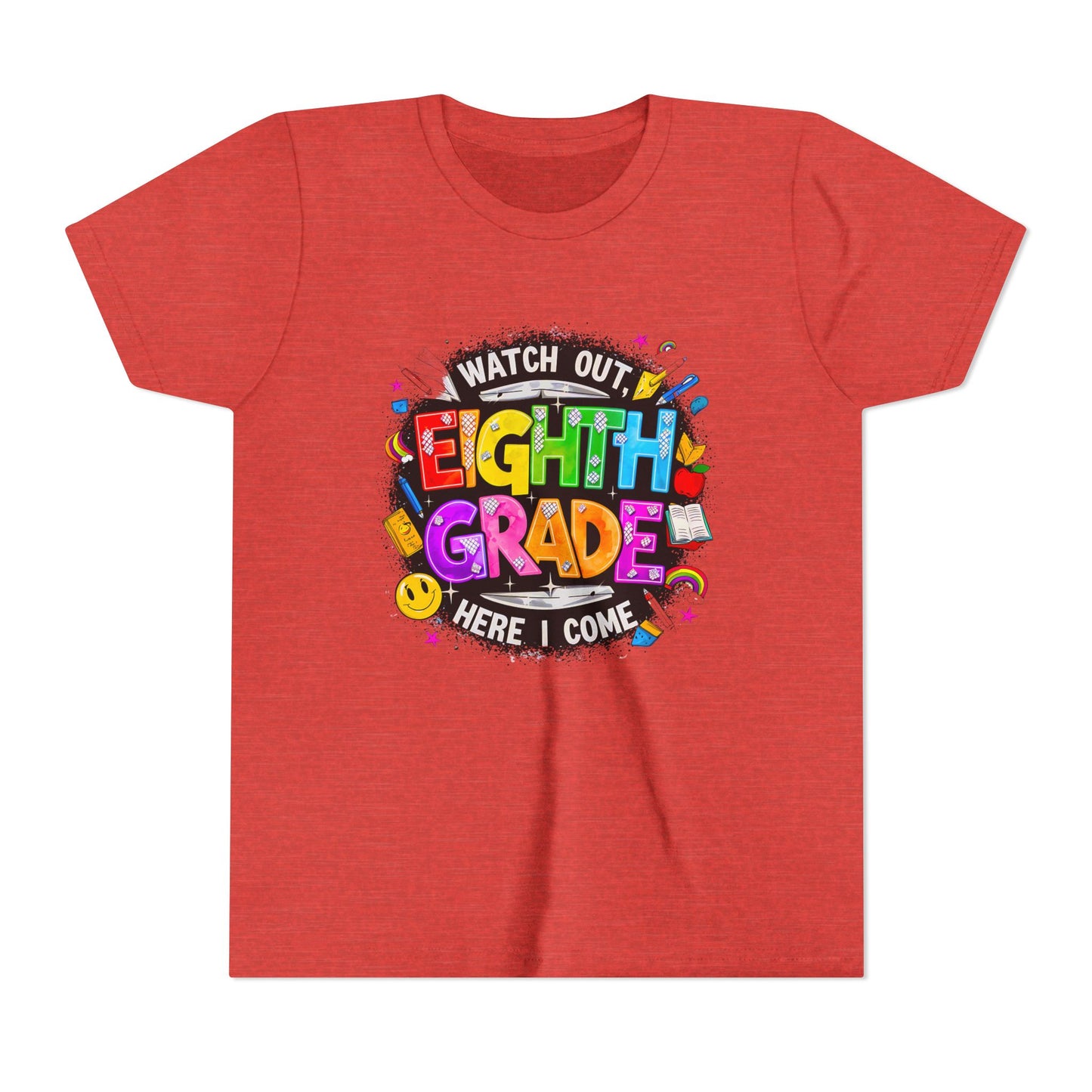 Eighth Grade Kids T‑Shirt — "Watch Out, Eighth Grade Here I Come" Back-to-School Tee