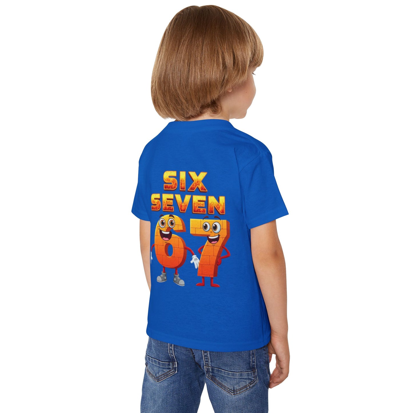 Six Seven 67 Toddler T-Shirt — Cute Number Cartoon Tee for Kids