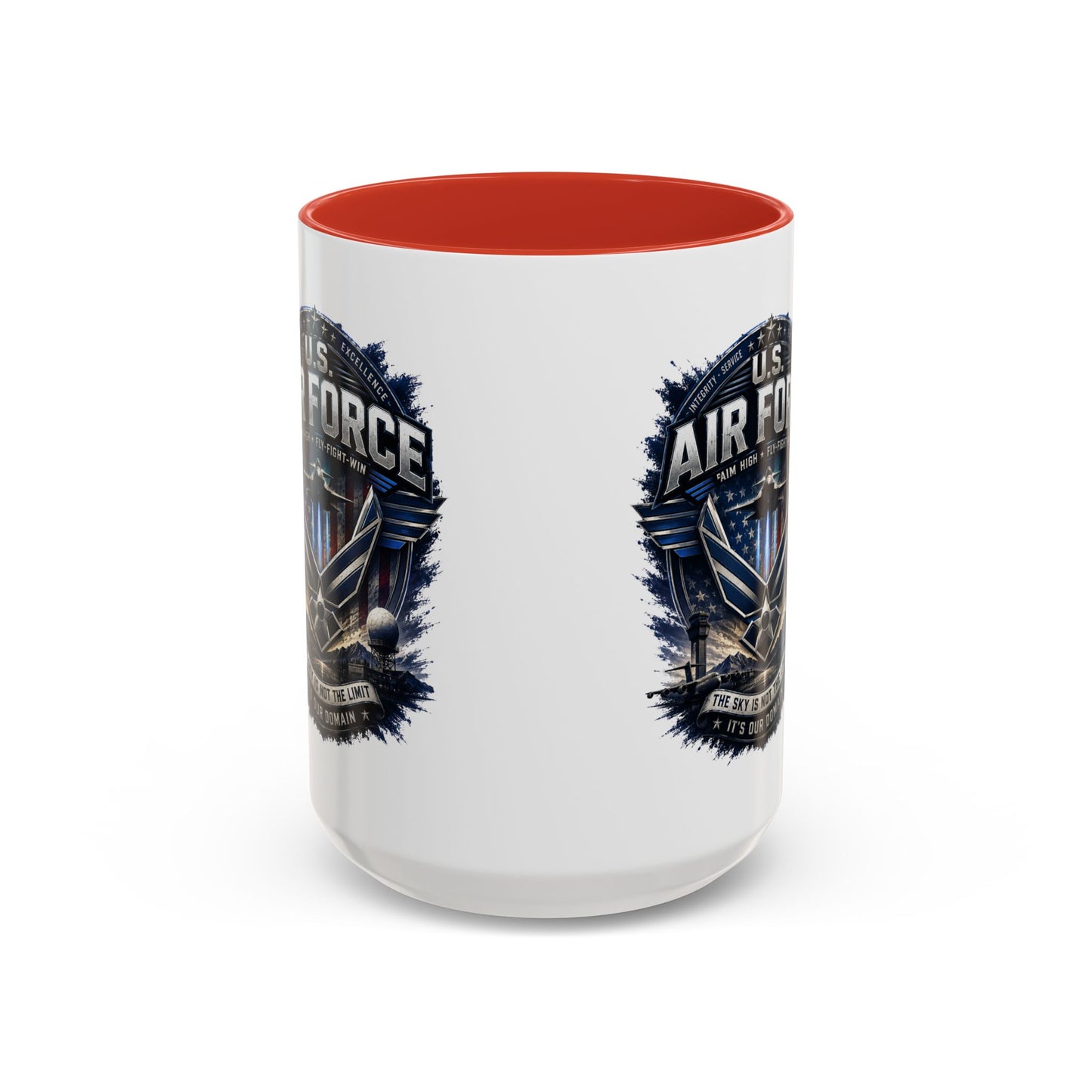 U.S. Air Force Accent Coffee Mug — Military Emblem 11/15oz