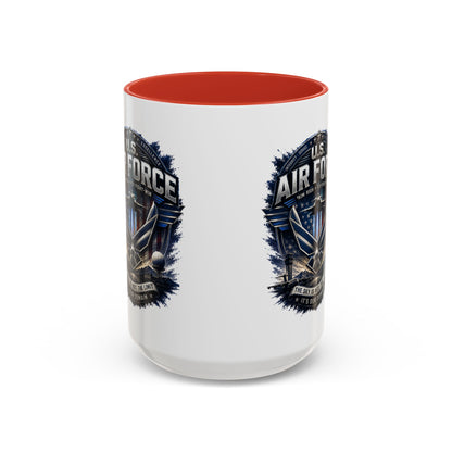 U.S. Air Force Accent Coffee Mug — Military Emblem 11/15oz