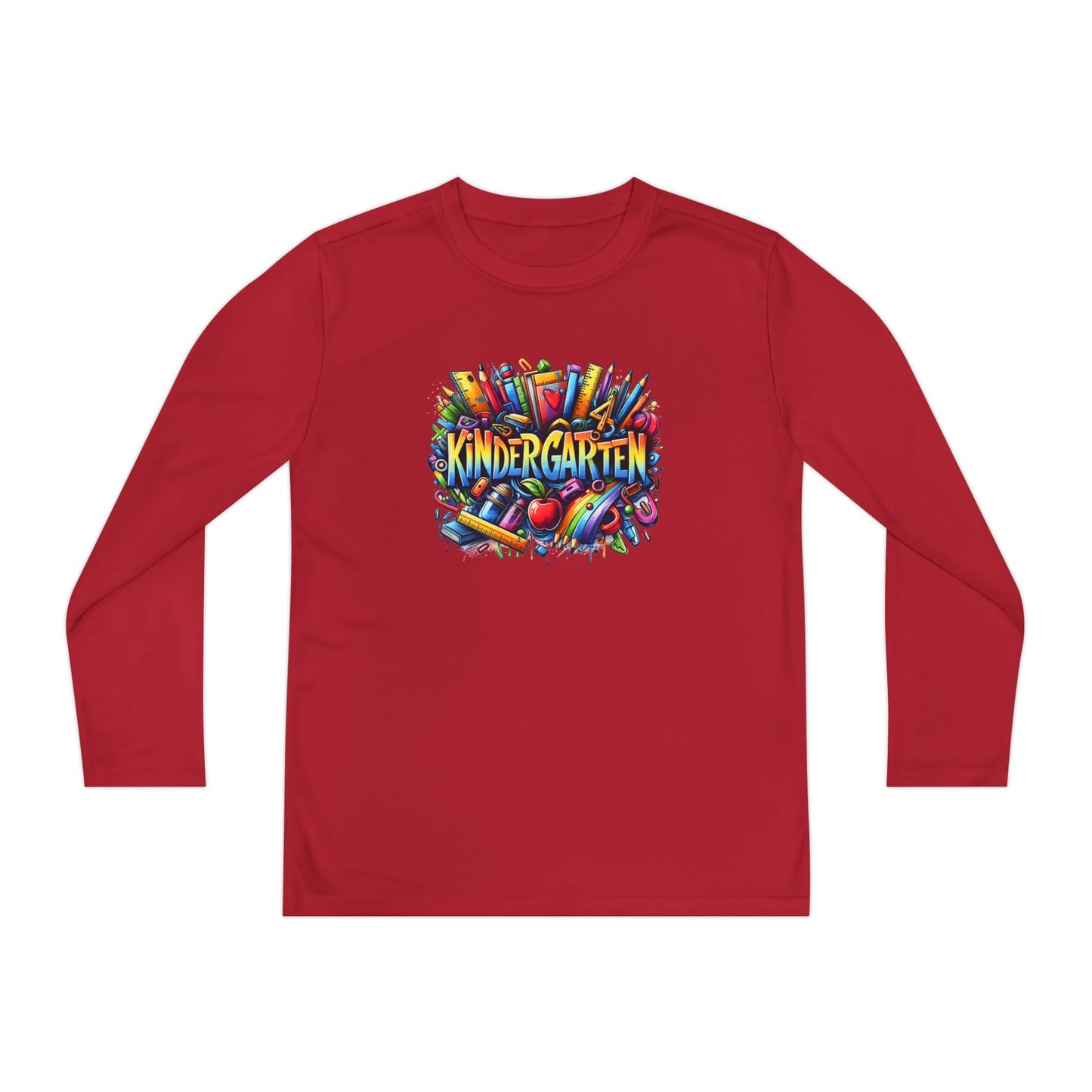 Kindergarten Crayons Youth Long Sleeve Tee