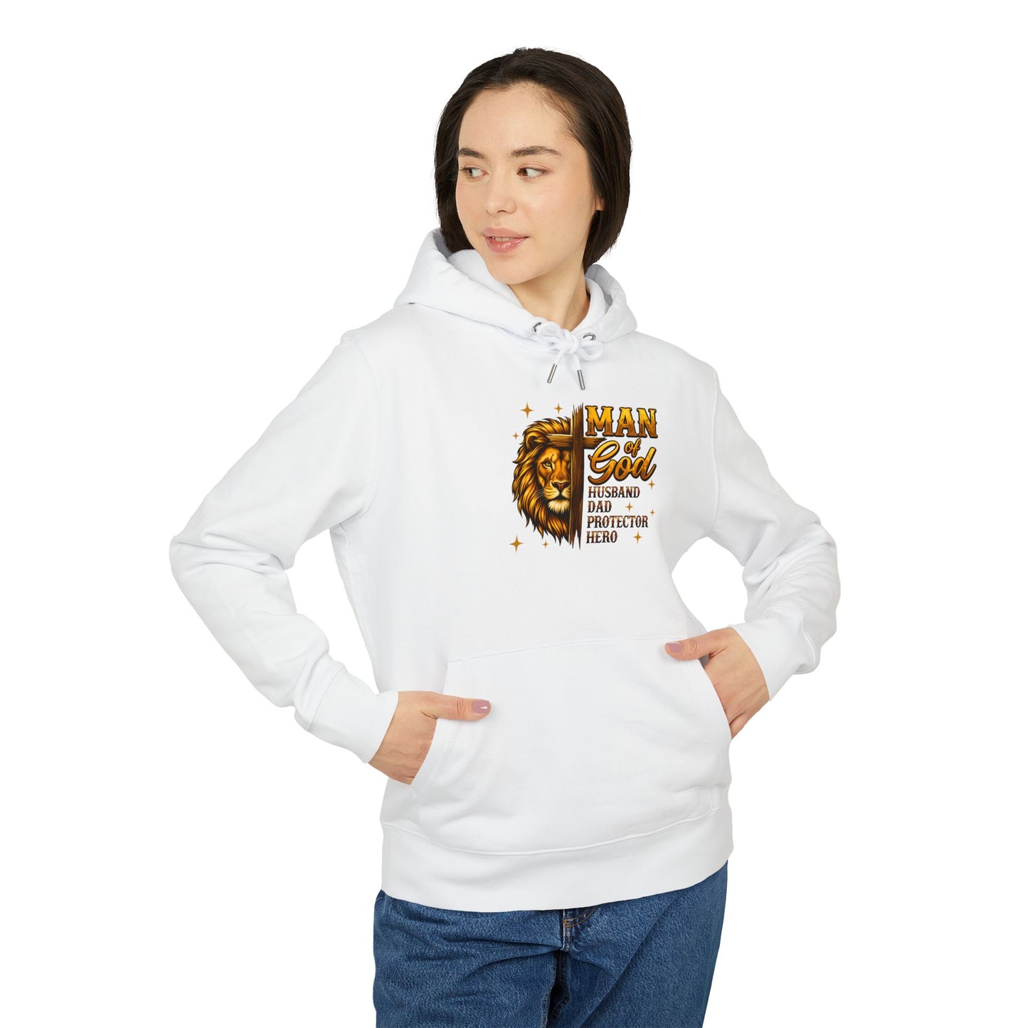 Man of God Lion Hoodie — Husband, Dad, Protector Tribute Hoodie