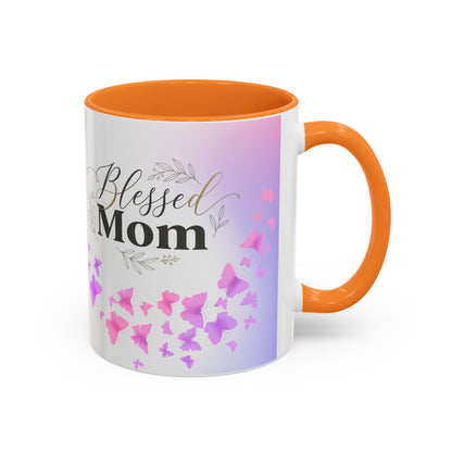 Blessed Mom Butterfly Mug — Colorful 11oz/15oz Ceramic Gift for Mother's Day