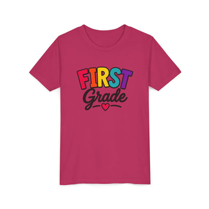 First Grade Youth T‑Shirt — Colorful Back-to-School Tee