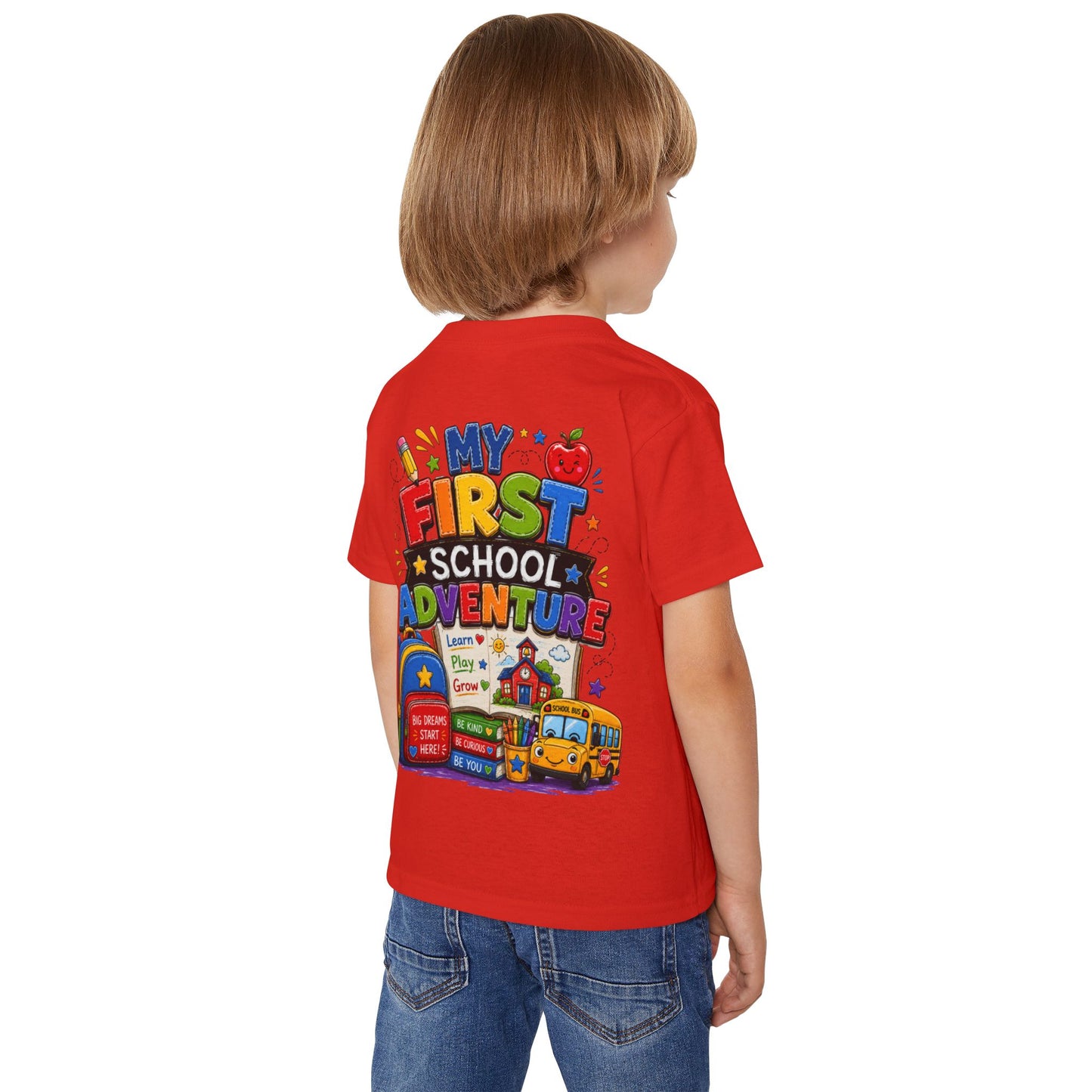 Toddler T‑Shirt — "My First School Adventure" Back‑to‑School Kids Tee